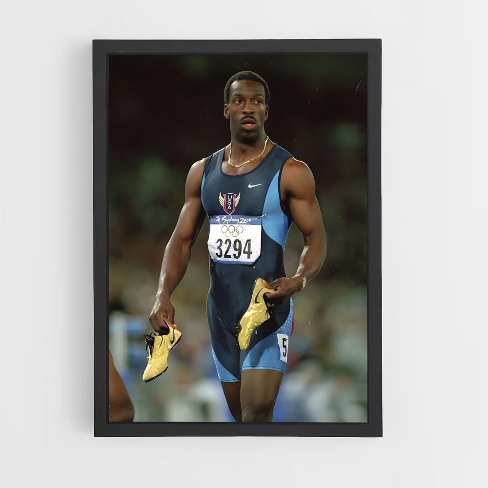 Poster Michael johnson – affiche Athlétisme (vue 2)
